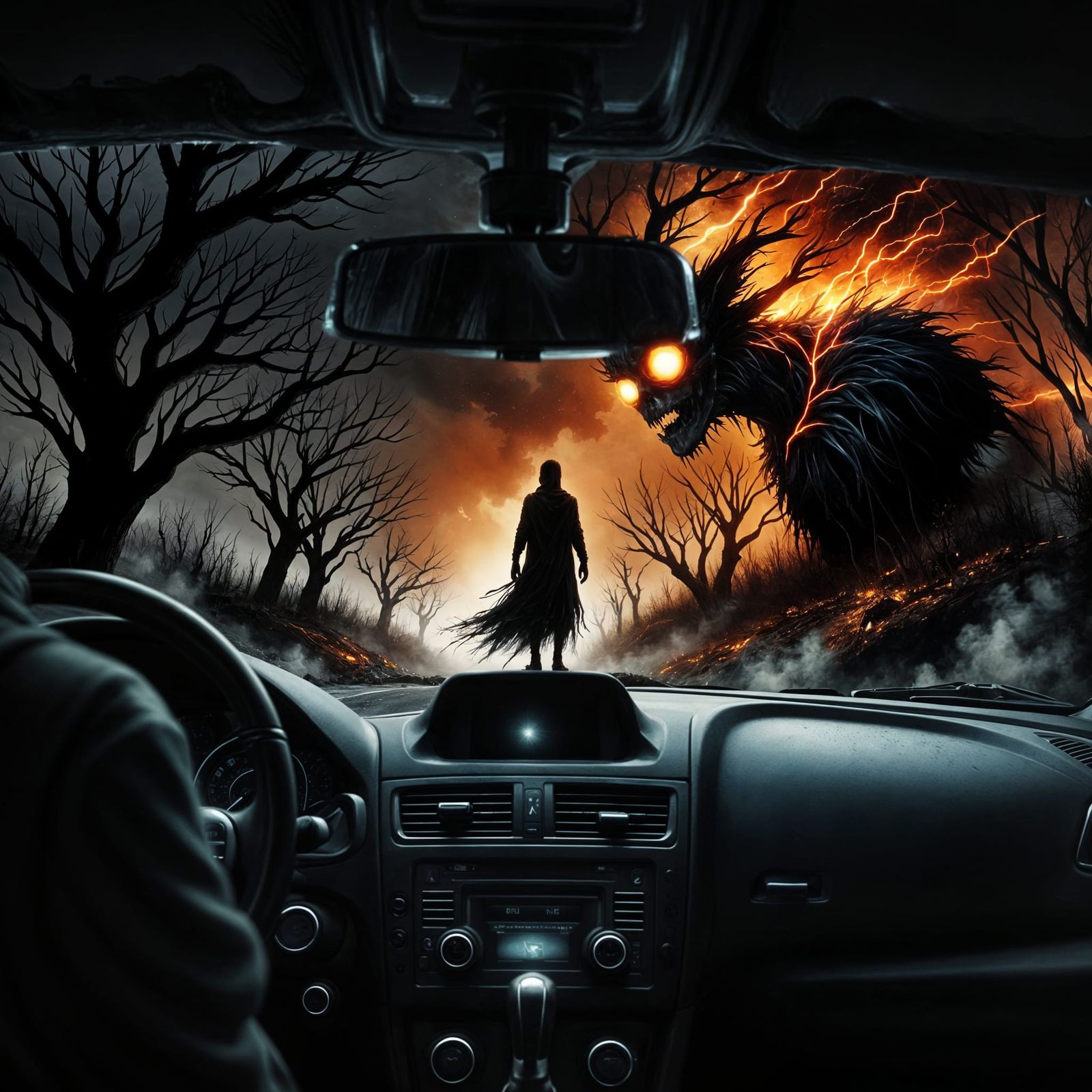 Dark Fantasy Roadscape in Gothic Style