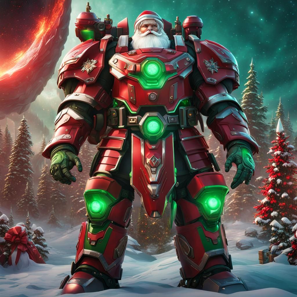 Santa in Mecha Armor: A Christmas Fantasy