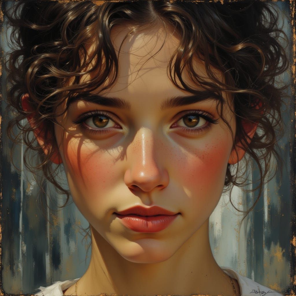 youthful cute bubbly woman