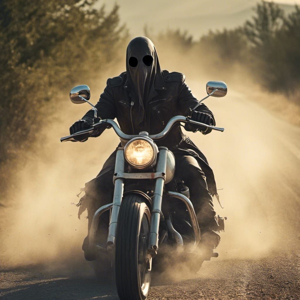Motorcycle Rider in Dynamic Sports Photography Style