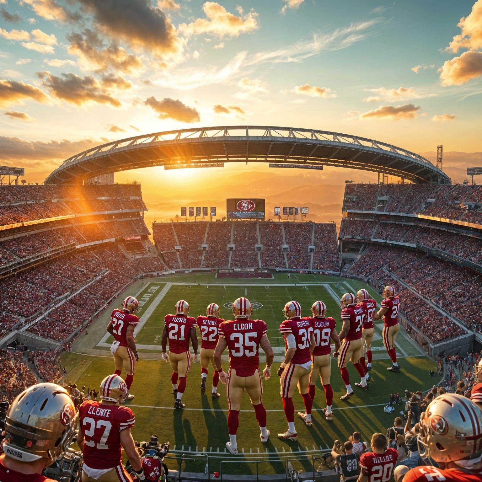 49ers Stadium in Golden Hour Splendor