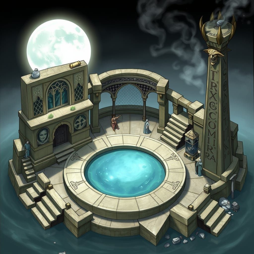 Moonlit Shrine of Tall Papa on Stros M'Kai