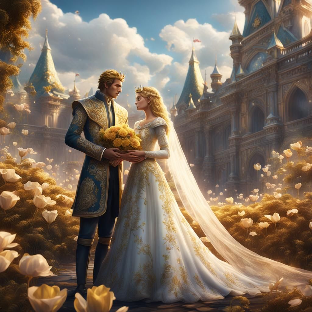 Princess and Lover on Wedding Day: Matte Painting