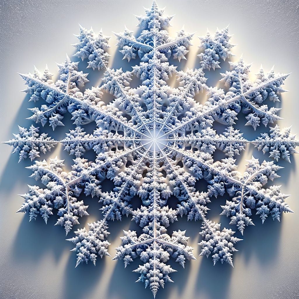 Stunning Fractal Snowflakes: A Natural Spectacle