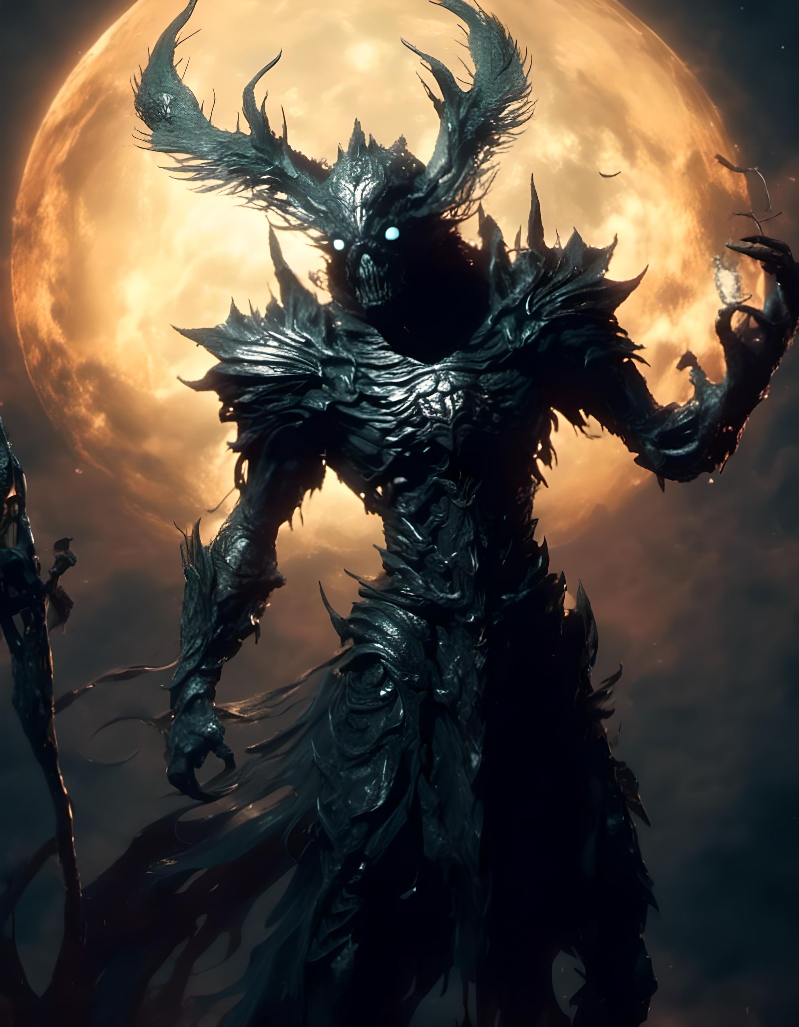 Winged Deity in Dystopian Dreamcore Style