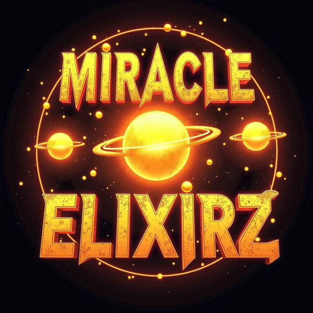 Golden Dragon Balls with Retro Cyberpunk Text