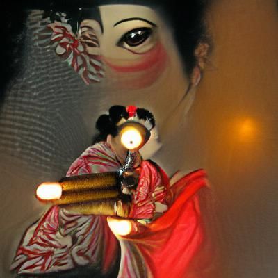 Elegant Geisha in Traditional Dress