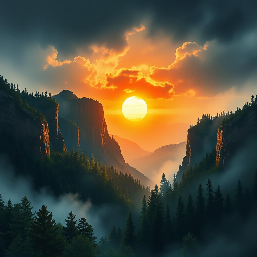 Wildcat Canyon Landscape in Watercolor Style