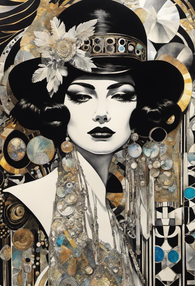 Bohemian Masks in German Expressionism Style