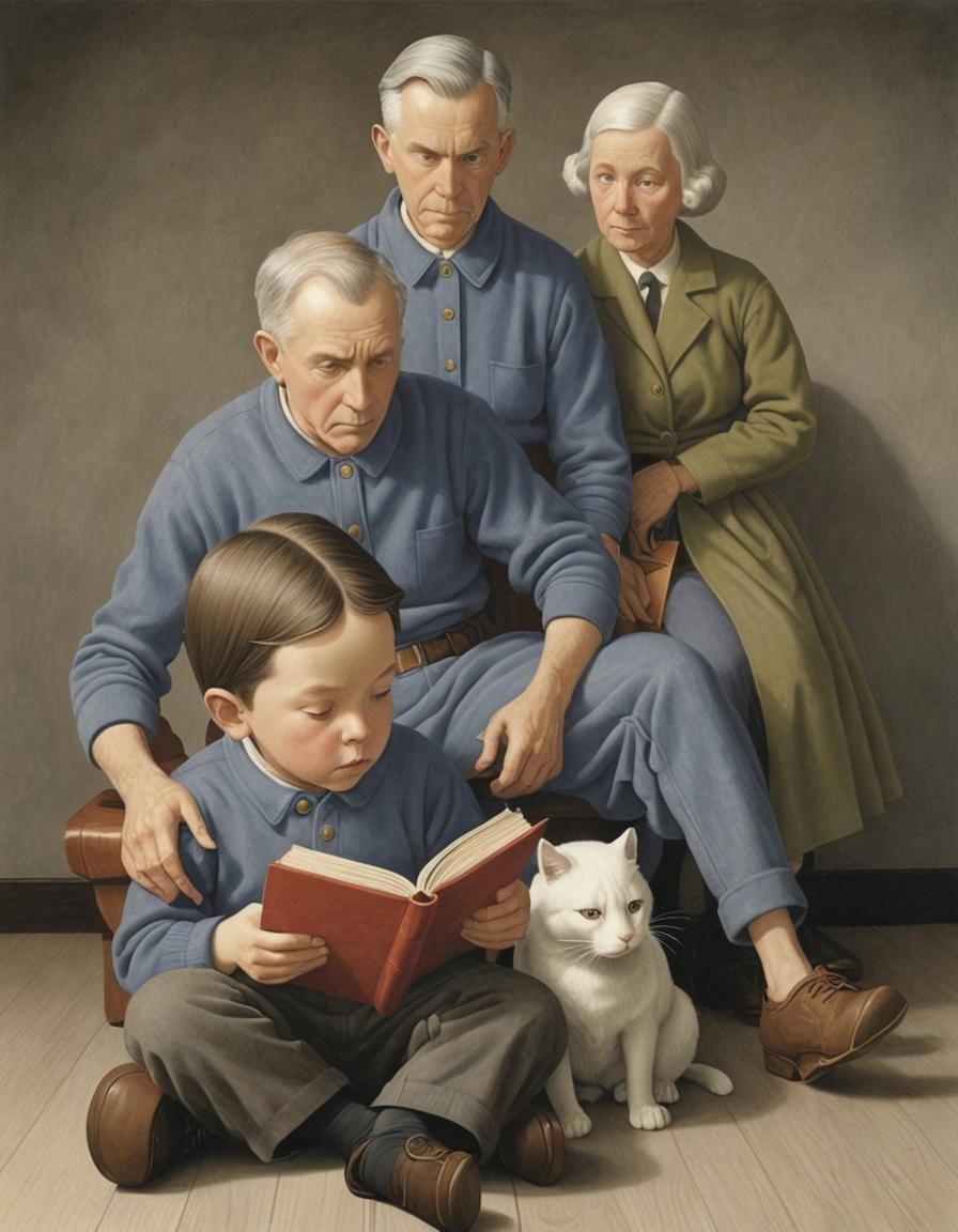 Dreamlike Scene in Chris Van Allsburg Style