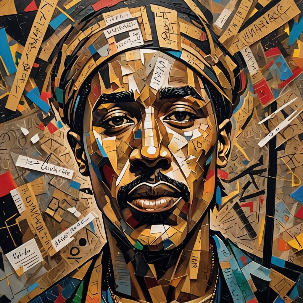 Abstract Cubism: Possessed Pen Writing Lyrics