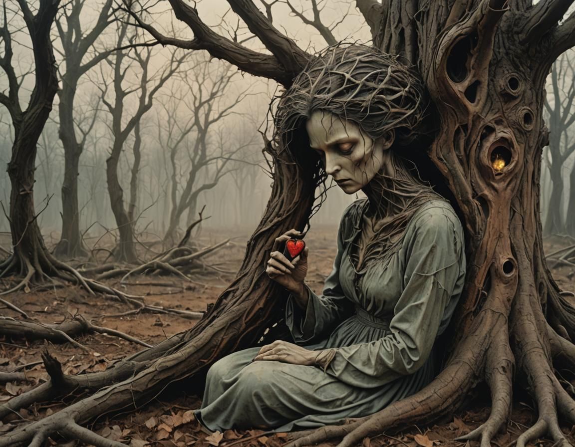 Surreal Faceless Woman by Dead Tree: Fantasy Portrait
