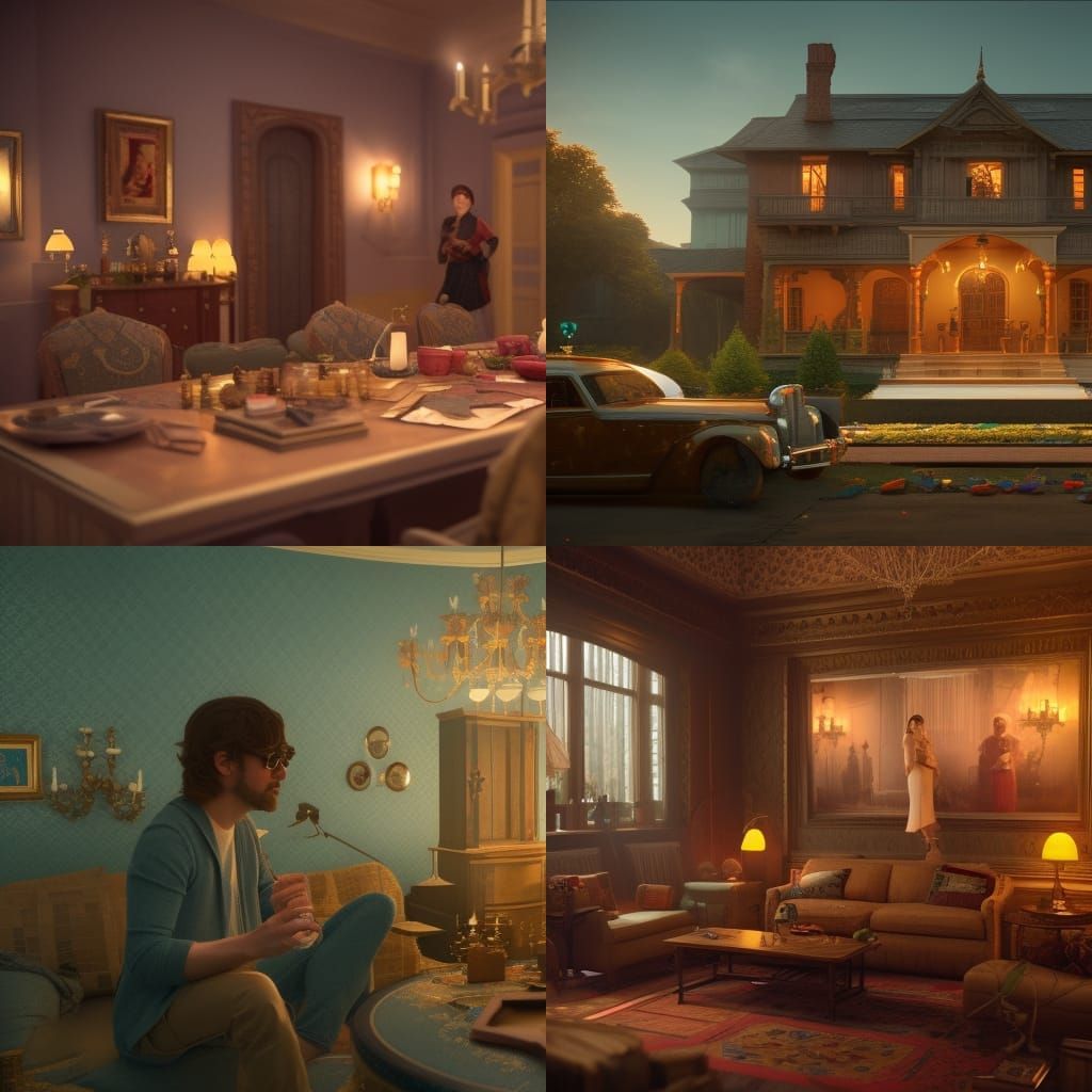 Intricate Murder Mystery Party in Art Nouveau Style