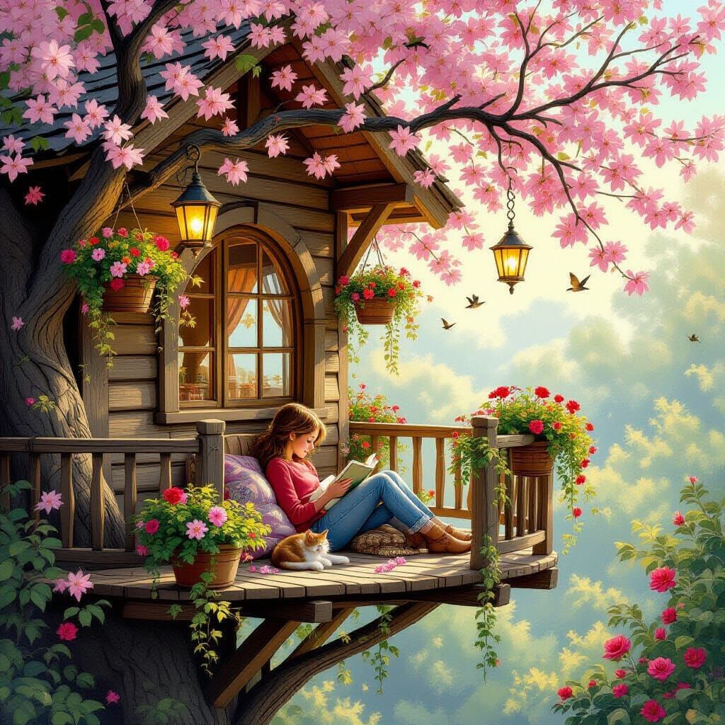 A cozy treehouse, the perfect hideaway