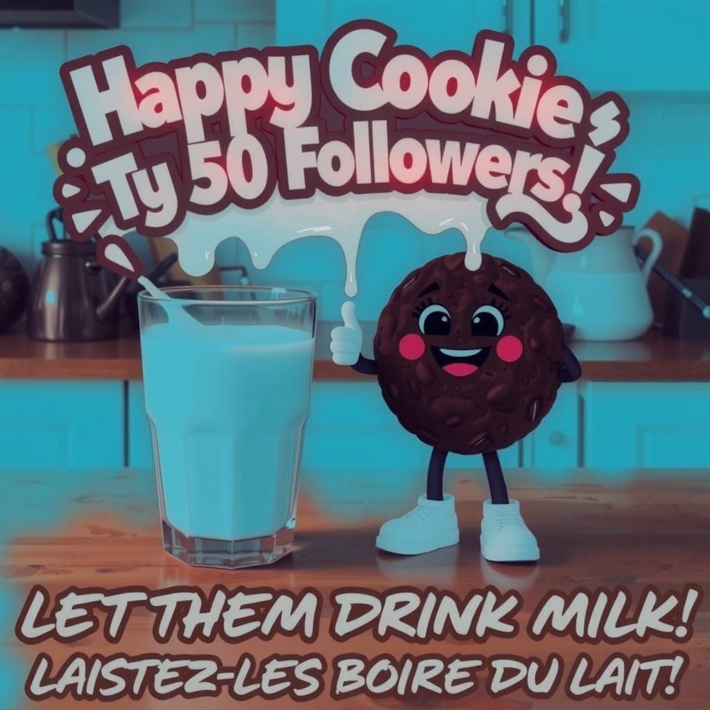 Milk Splash Cookie Celebration in Cozy Kitchen