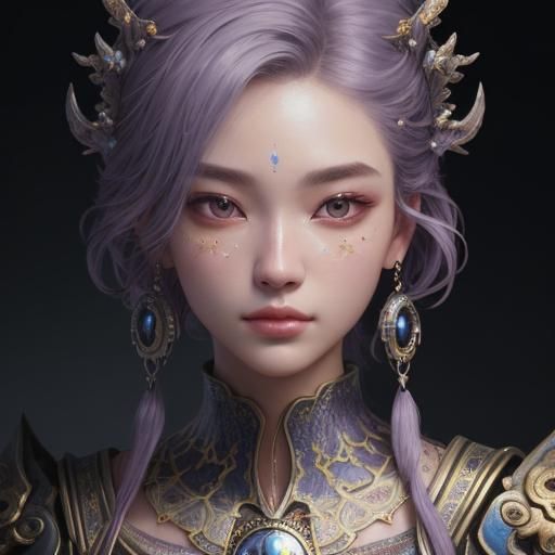 Ethereal Beauty: Classical Oil Painting of a Young Woman