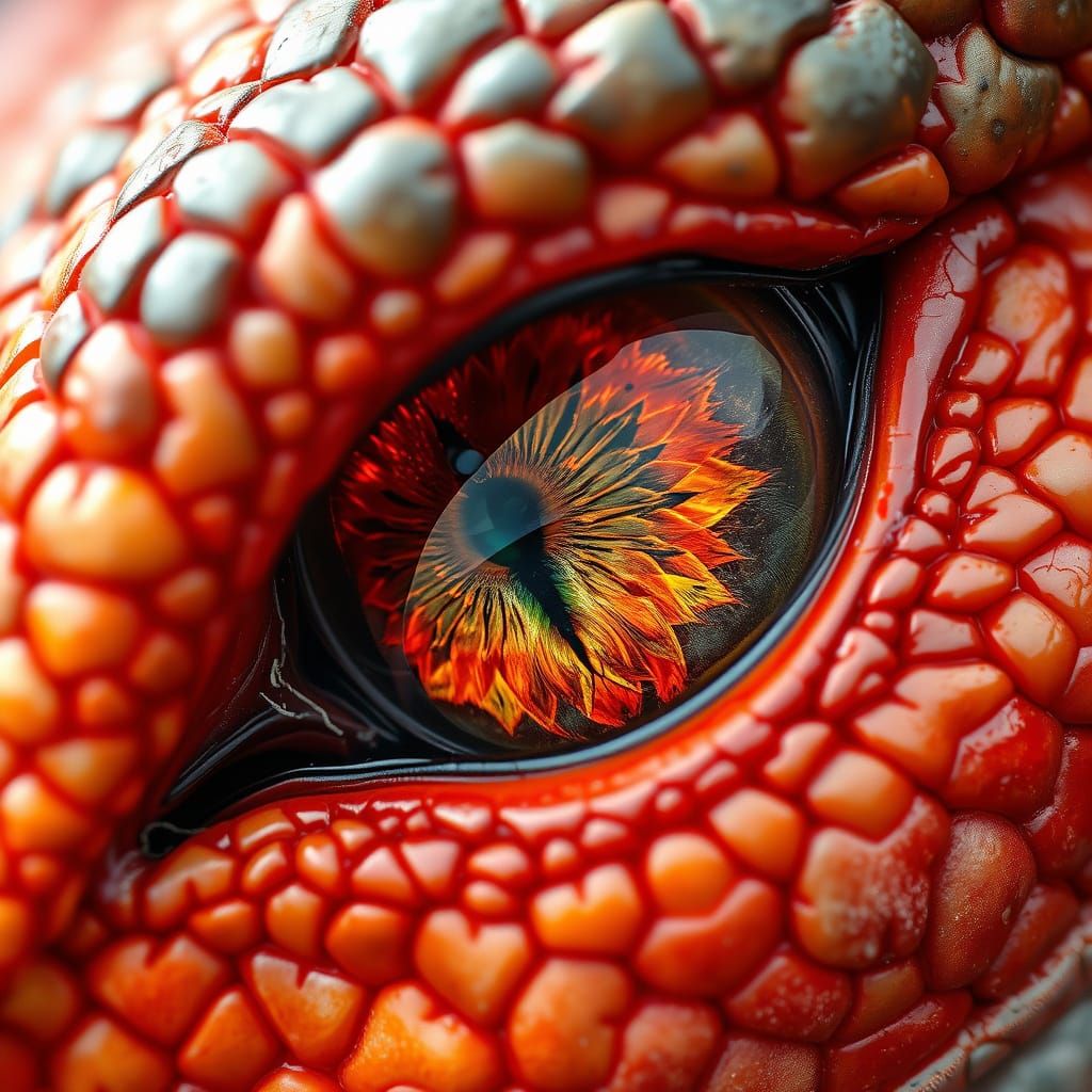 Dragon's Eye: Hyperrealistic Macro View