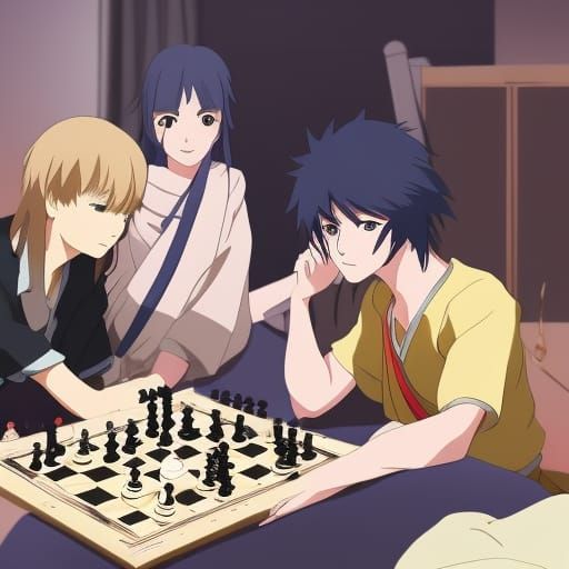 Gojo and Sakuna Play Chess: Studio Ghibli Anime