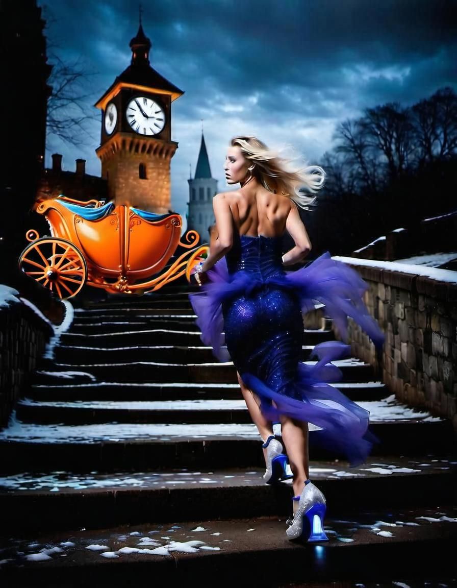 Magical Orange Cinderella-Style Carriage