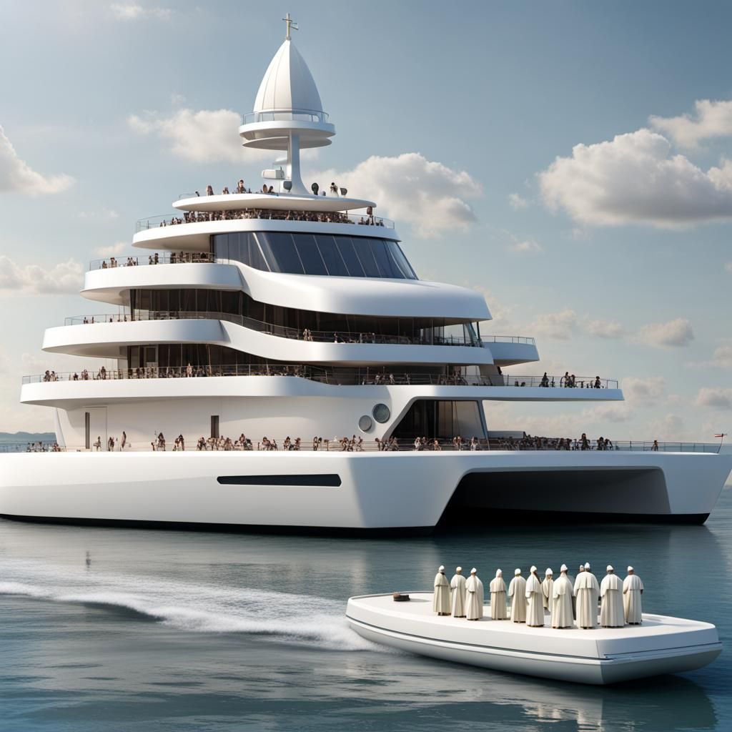Fantastical Catamaran Platform for the Pope