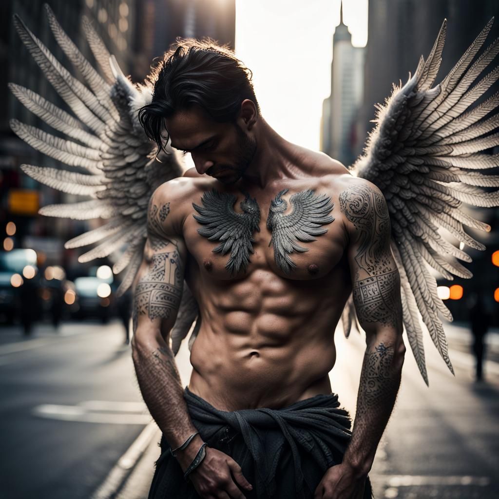 Despairing Angel in New York City