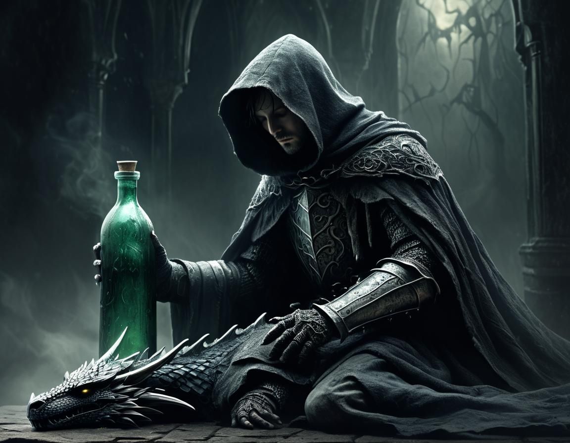 Ominous Dream Thief in Dark Fantasy Style