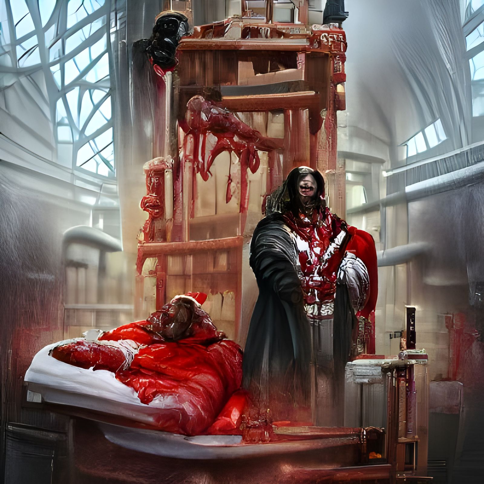 Sinister King Bleeding Gore: A Dark Fantasy Portrait