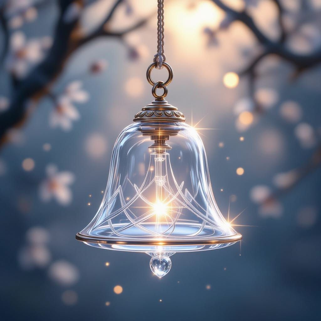Resonant Crystal Bell with Visible Vibrations