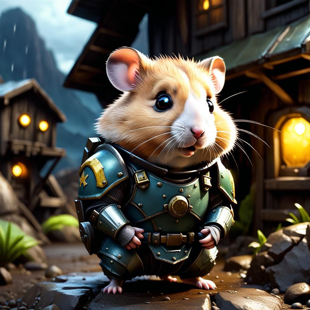 Sad Hamster in Fallout Armor: Dark Fantasy Apocalypse