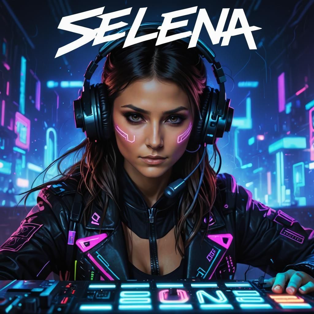 Album cover for Selena, Cyberpunk DJ Artist