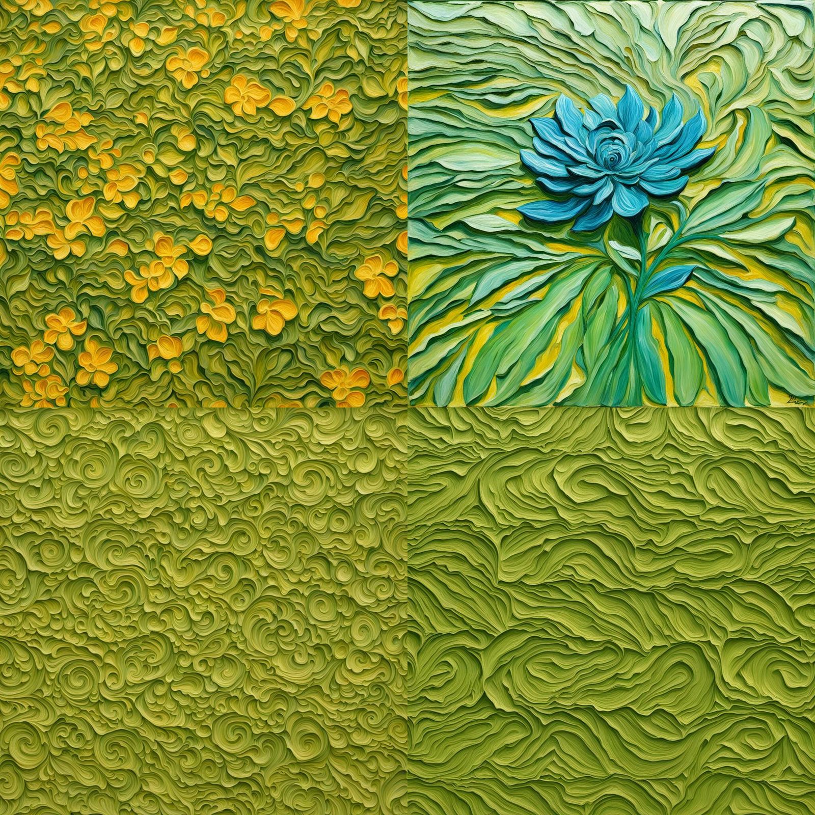 Impasto Texture Art Generated by AI