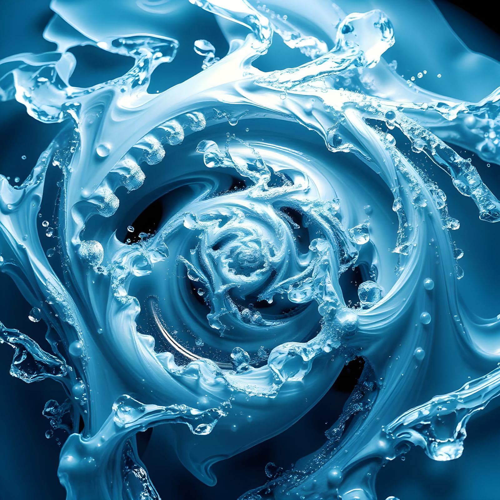 Water Cycle Abstraction in Vibrant Hues