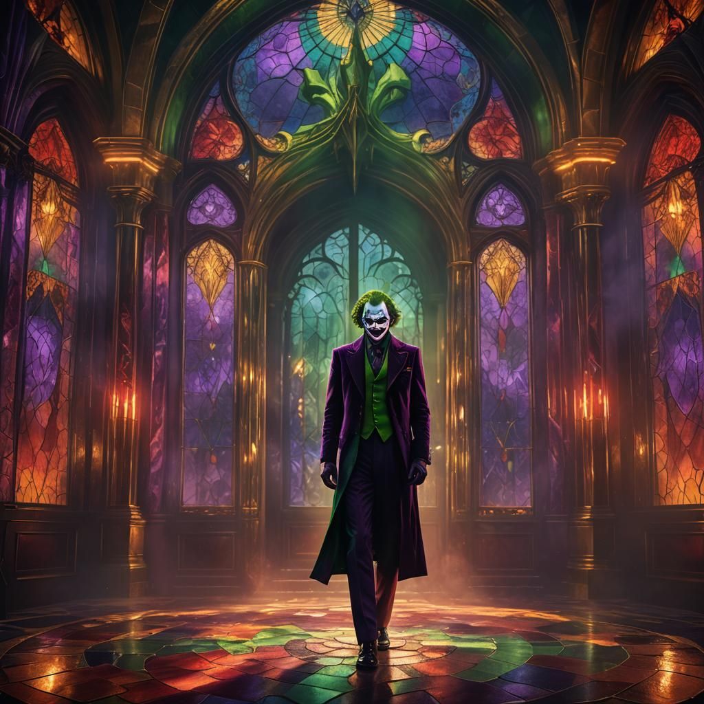 The Joker in a Twisted Gothic Nightclub