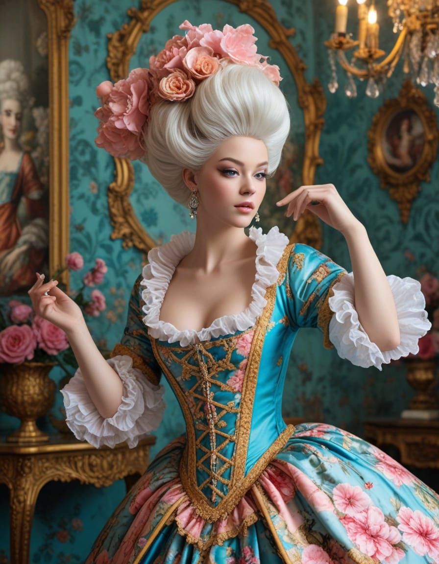 Rococo Dancers in Elegant 18th Century Attire