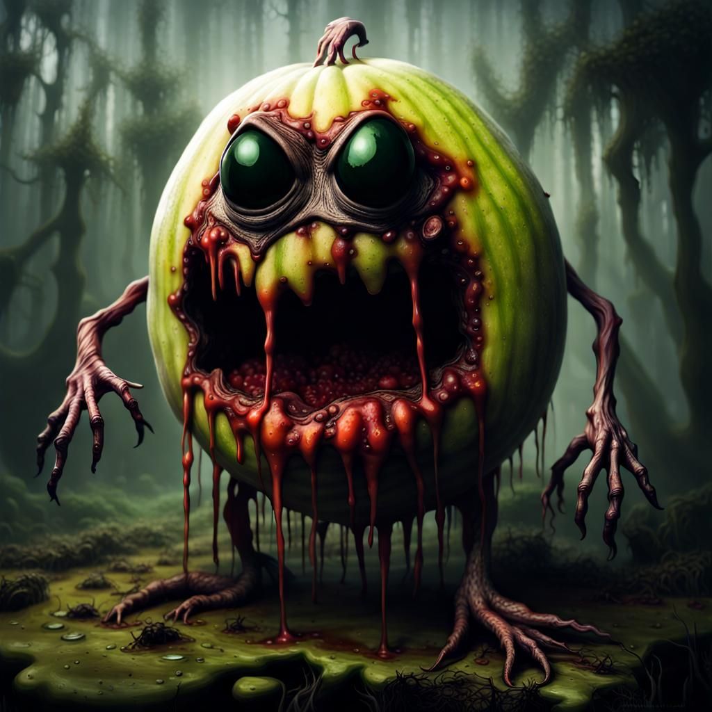 Honeydew melon monster