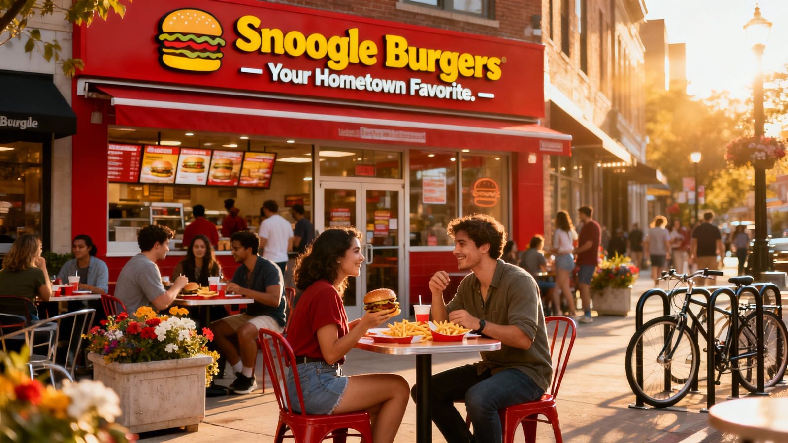 Snoogle Burgers: Sunny High Street Lifestyle Ad