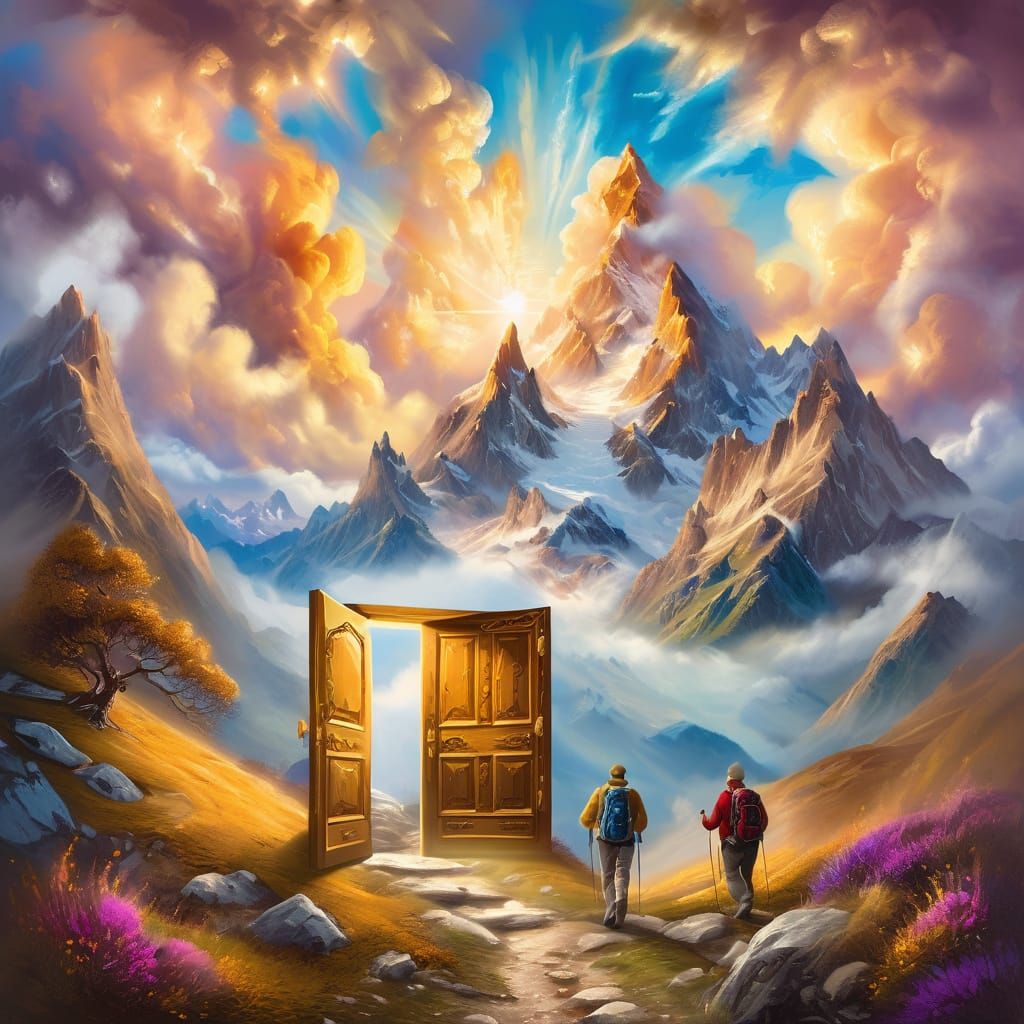 Fantasy Mountain Trail to Mystical Doorway