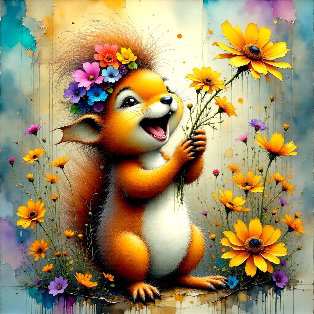 Mischievous Cute Squirrel