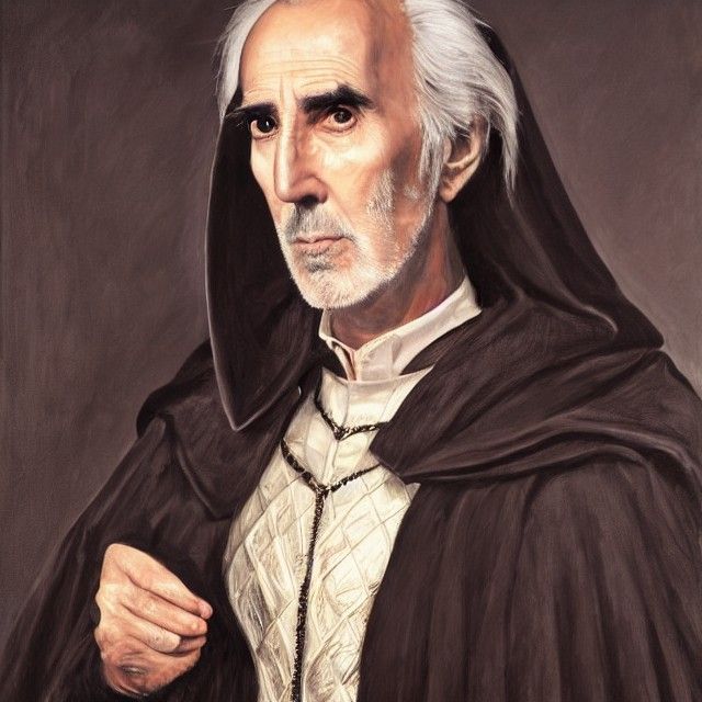 Dark Wizard Portrait in Fantasy Style