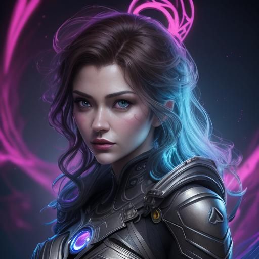 Infinity Heart Symbol in Abstract Fractal Design