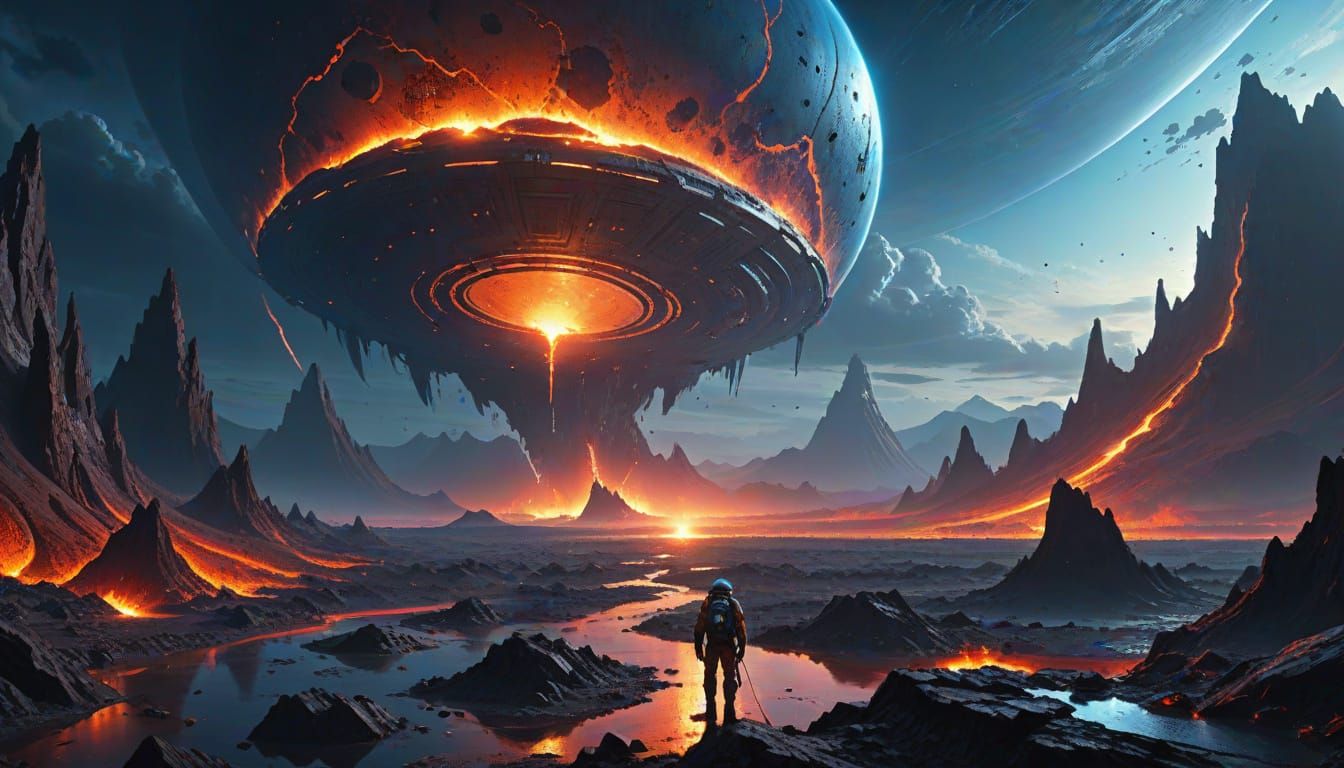 Epic Sci-Fi Landscape in Cinematic Realism
