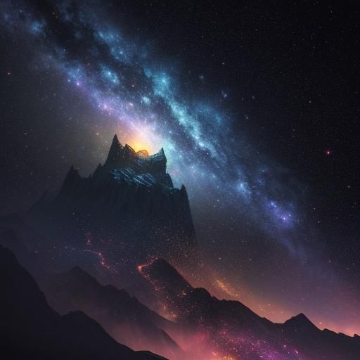 Marshmallow Mouse with Universe Mouth, Fantasy Art