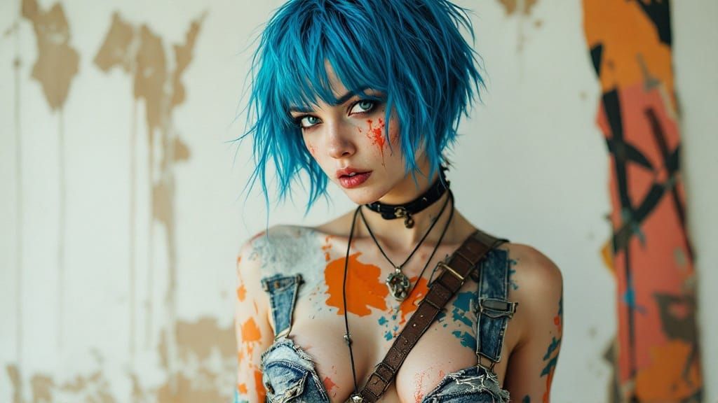 Rebellious Post-Apocalyptic Youth in Fragmented Fusion Art