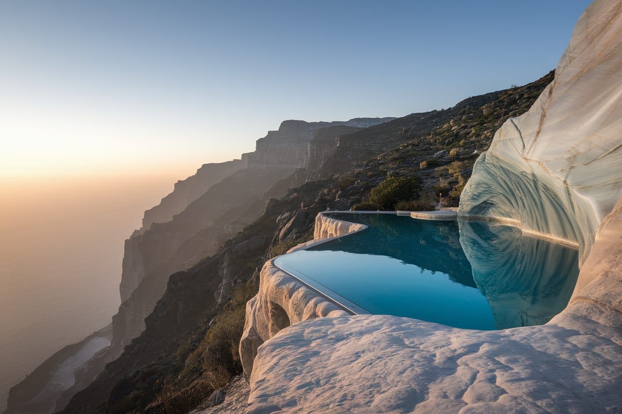 Implausible Cantilevering Optical Disillusion Infinity Edge Swimming Pools