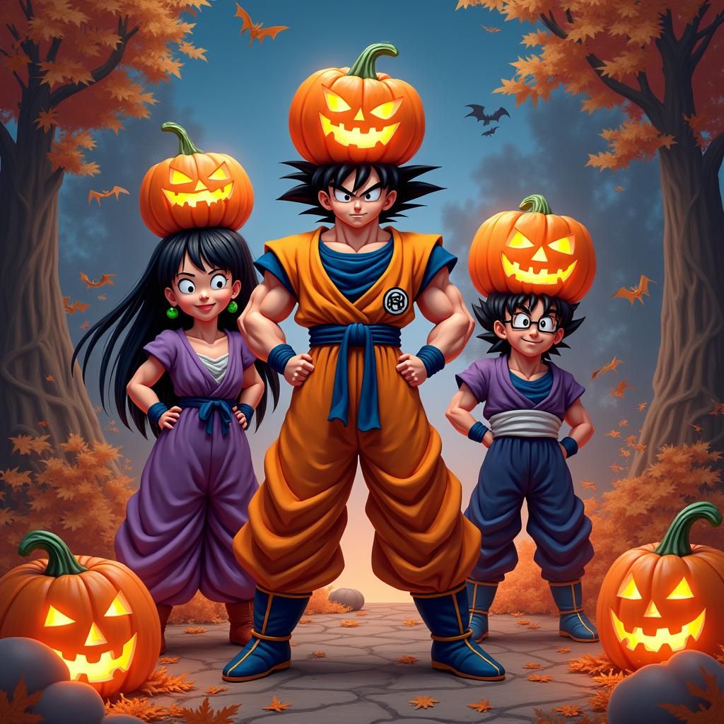 Dragon Ball Z Halloween Celebration in Fantasy Style