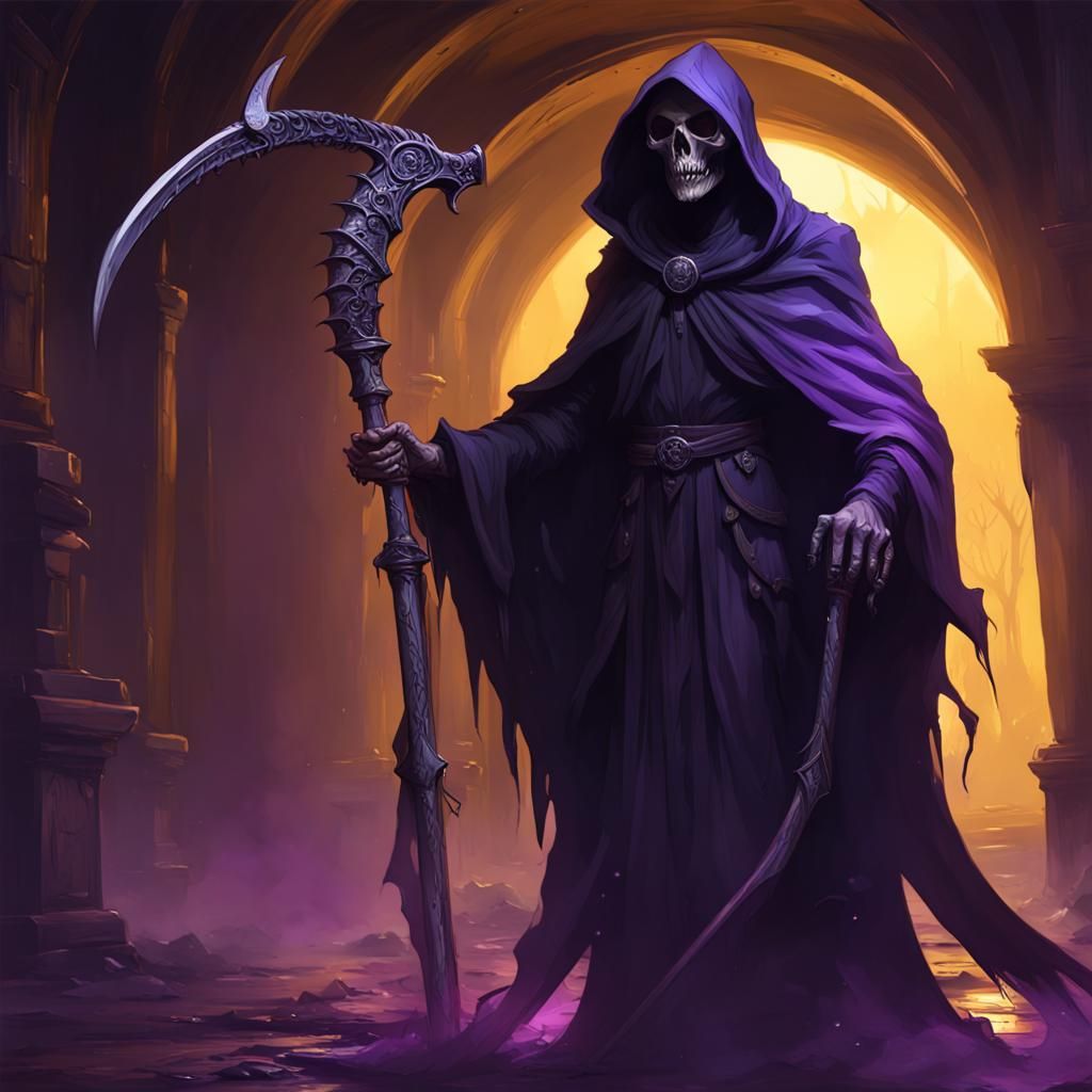 Grim Reaper in Dark Fantasy Style