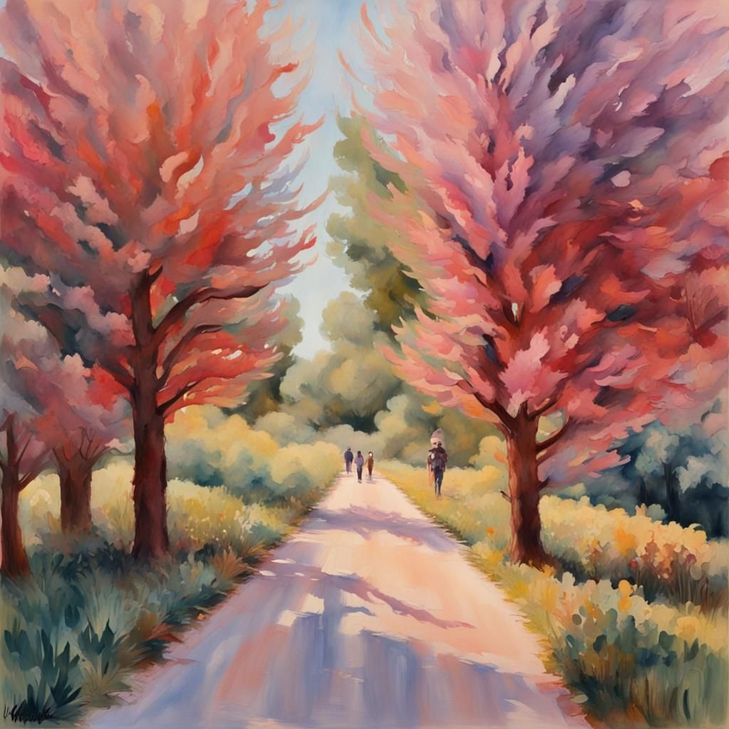 Epic Impressionist Painting: Love Conquers Distance