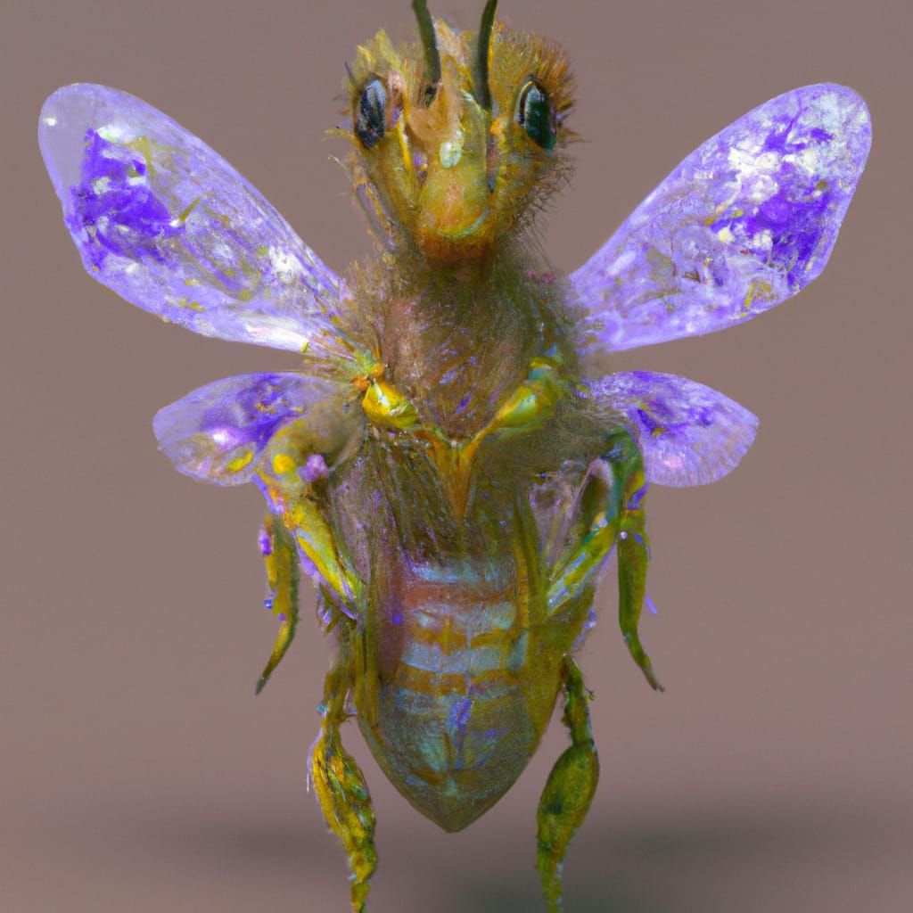 Lavender and Jasmine Bee Spirit in 3D