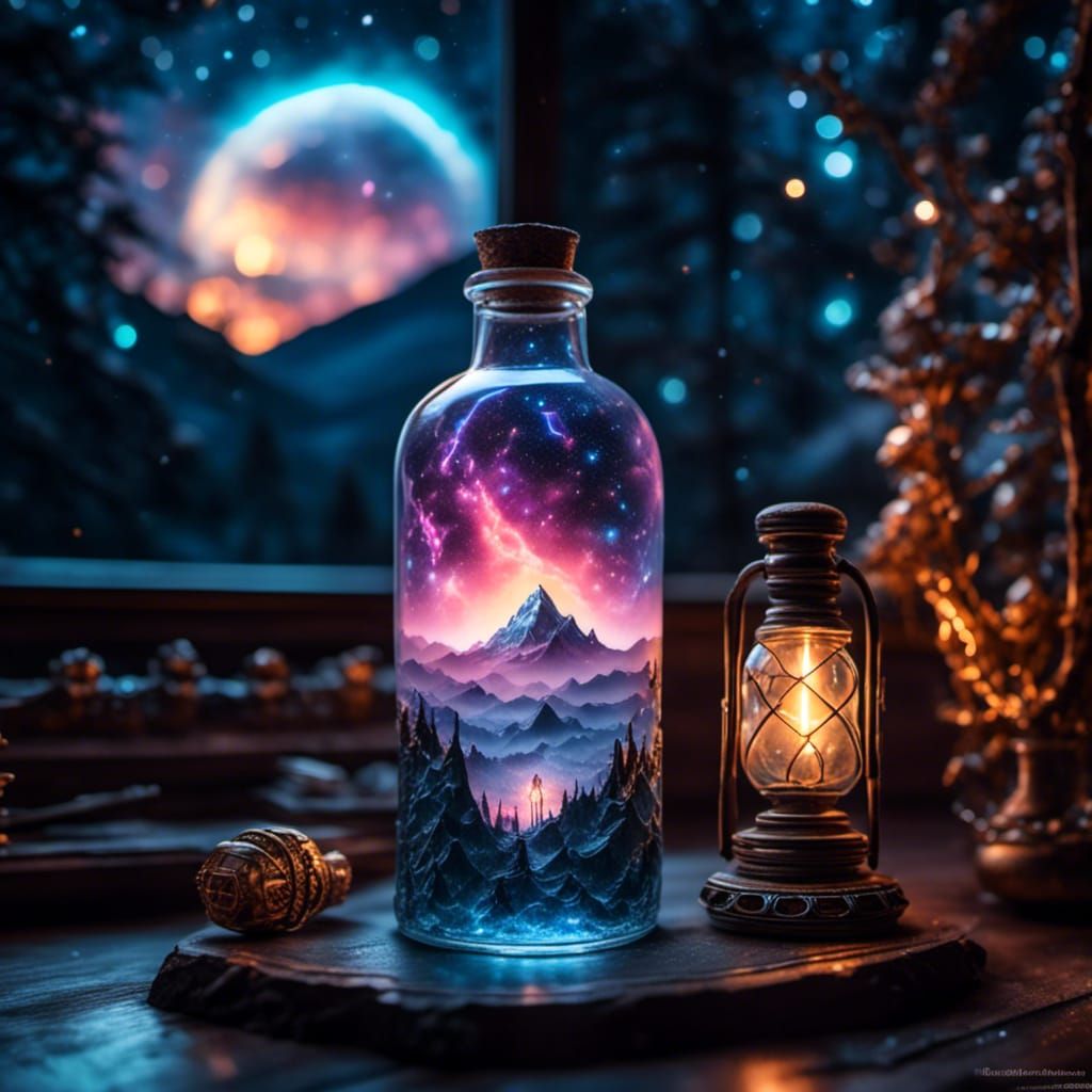 Human Mind Trapped in Art Deco Bottle