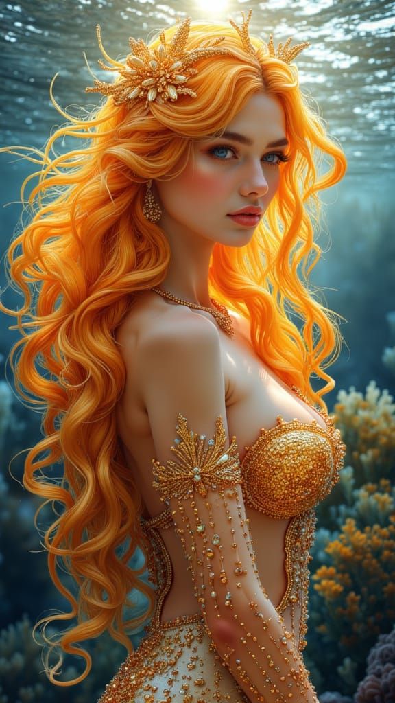 beautiful bejewelled mermaid